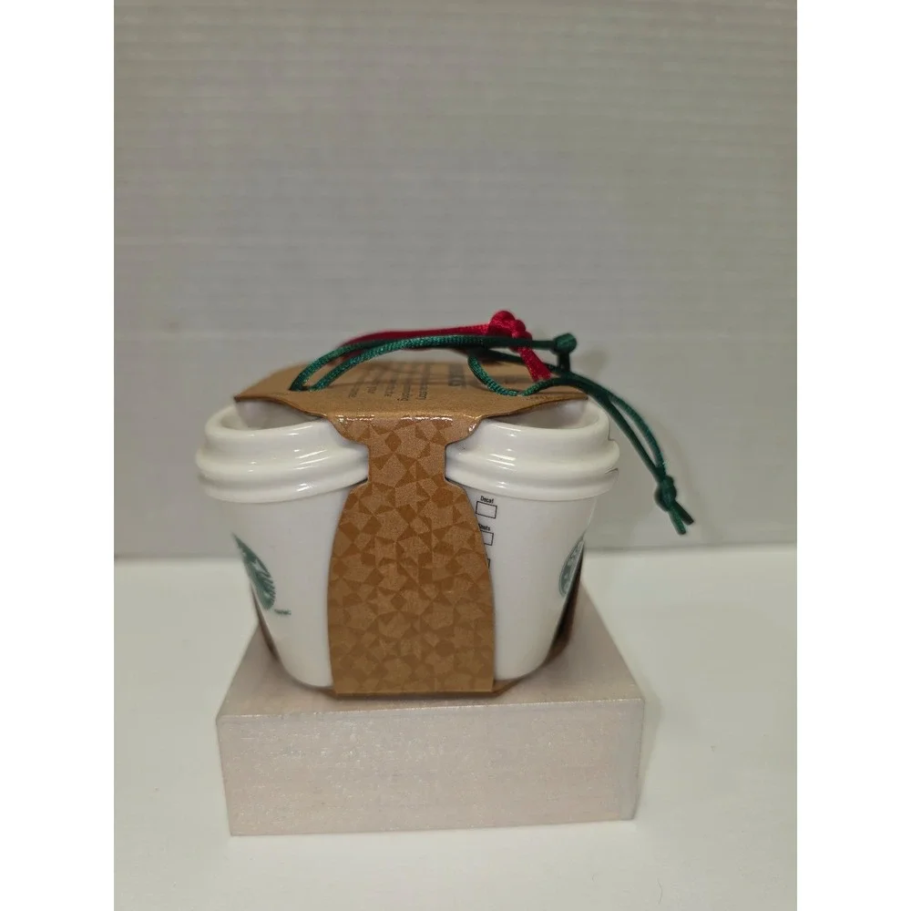 Starbucks‎ 2011 Holiday porcelain ornament set of four mini coffee cups new